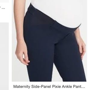 TWO Pairs Old Navy SidePanel Maternity Pixie Pants